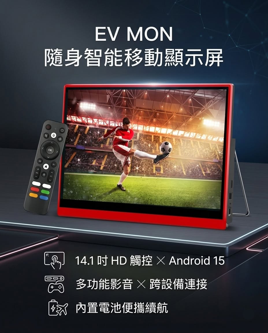 EV MON 14.1 吋隨身智能移動顯示屏