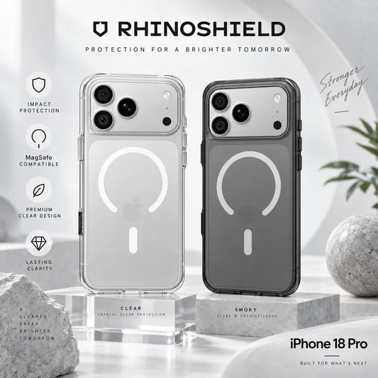 RhinoShield Clear 透明保護殼(MagSafe+相機鍵)(iPhone 18/17 Pro)