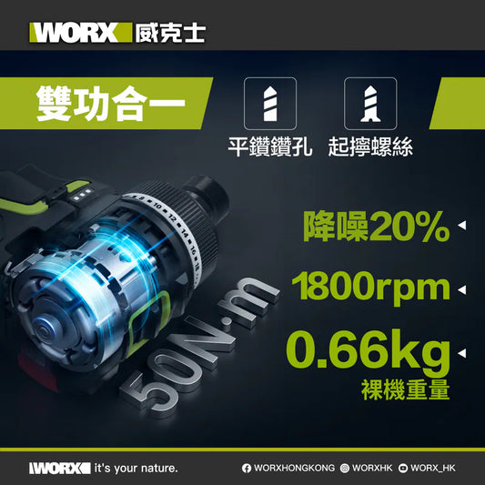 WORX WU139 12V 起子電鑽