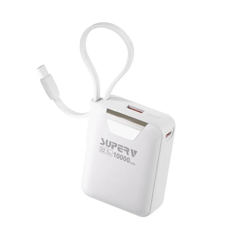 SUPERV Power15 10000mAh 內置Type-C線移動電源 (QR Code 3C認證充電器)