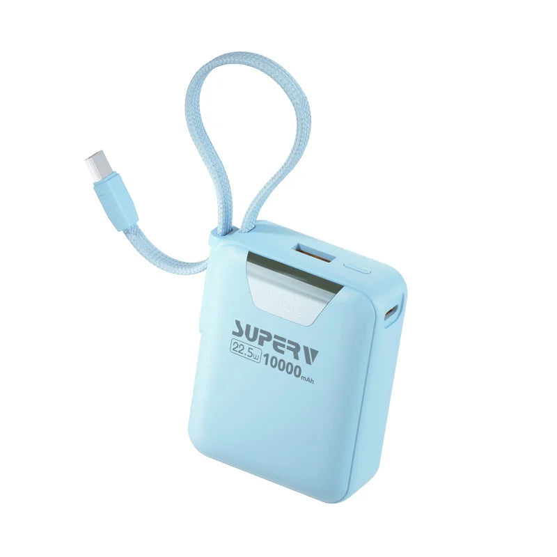 SUPERV Power15 10000mAh 內置Type-C線移動電源 (QR Code 3C認證充電器)