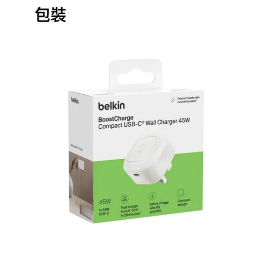 Belkin 45W BoostCharge USB-C 迷你充電器
