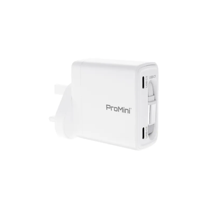 ProMini GTC70 (UK版) PD3.0 GaN 70W 內置線插牆式快速充電器