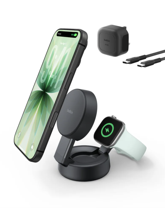 Belkin UltraCharge Pro Qi2 25W 2-in-1 Convertible Magnetic Charger 可摺疊磁吸充電器