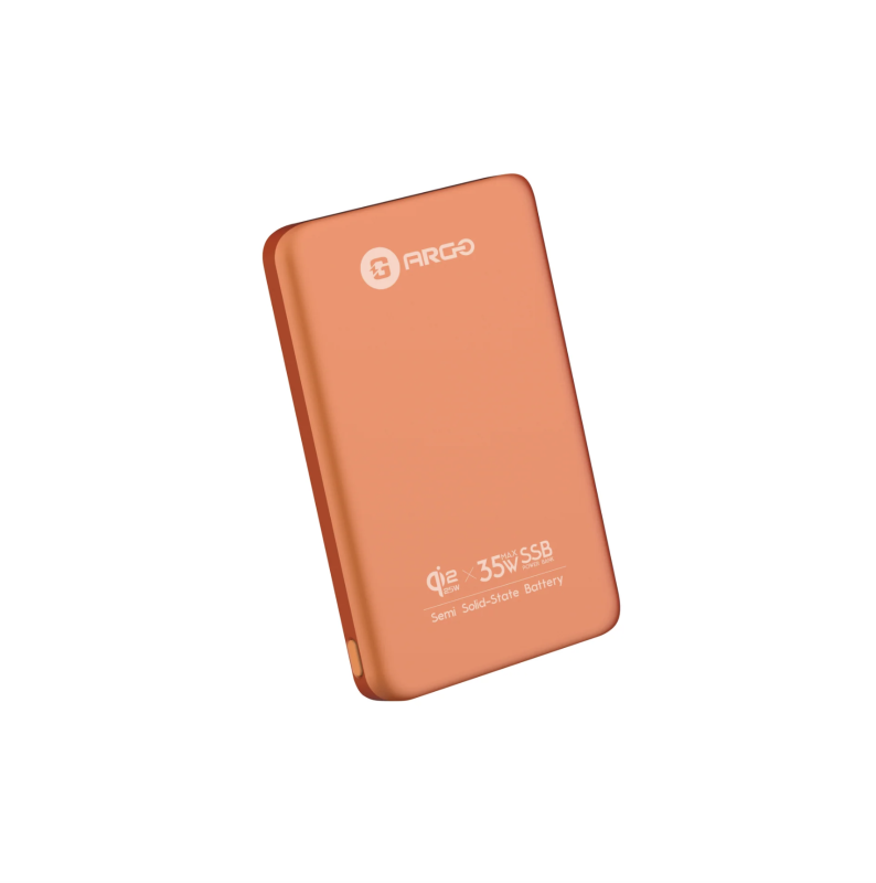 ARGO PD3.0 5000mAh Qi2.2 25W 半固態電解質電池流動電源｜SSB5P 磁吸快充版