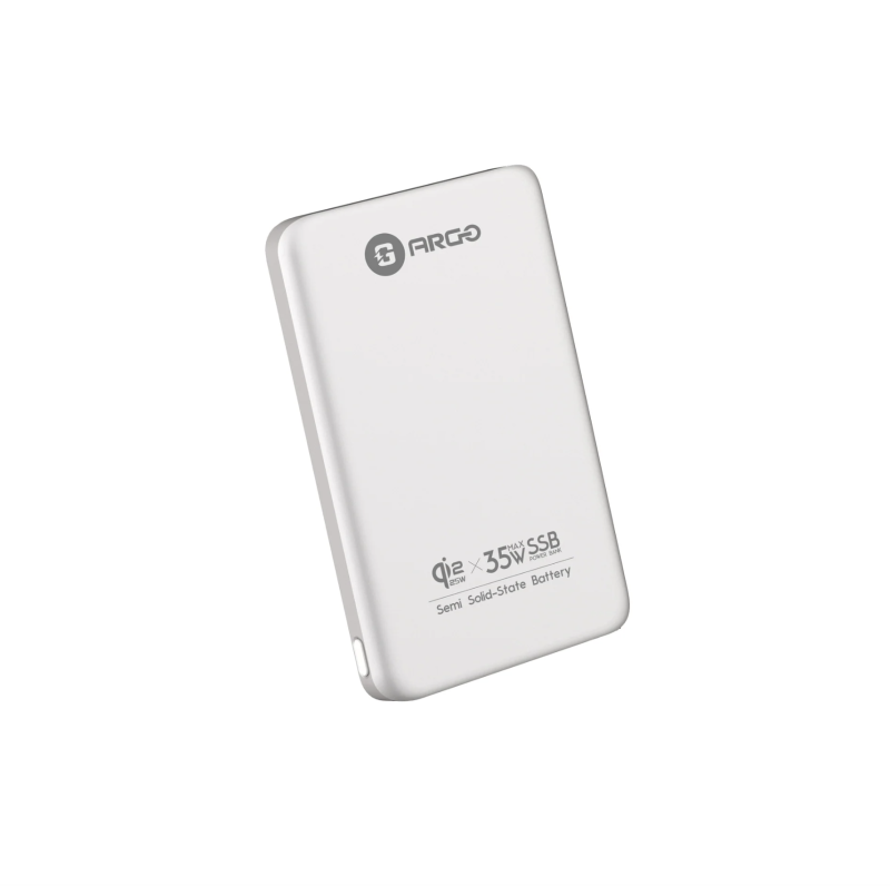 ARGO PD3.0 5000mAh Qi2.2 25W 半固態電解質電池流動電源｜SSB5P 磁吸快充版