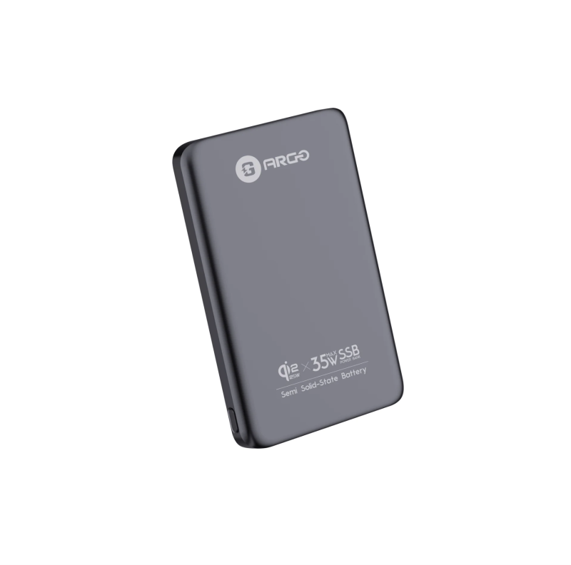 ARGO PD3.0 5000mAh Qi2.2 25W 半固態電解質電池流動電源｜SSB5P 磁吸快充版