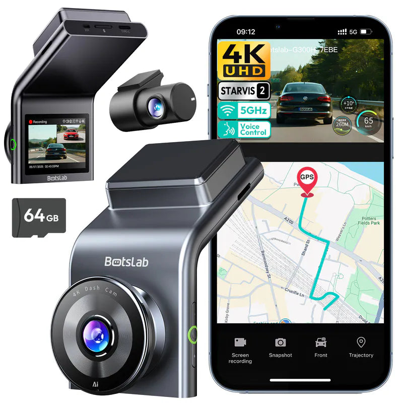 Botslab - Dash Cam Guard G300H Plus 4K 前後鏡頭智能行車記錄儀