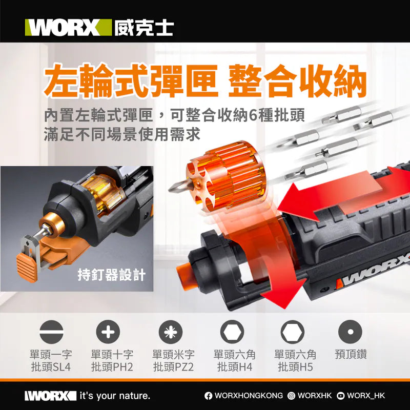 WORX WX255S 4V 電動螺絲刀
